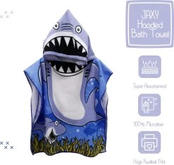 JAXY Badcape Baby - Badcape - Baby Badjas - Omslagdoek - Omslagdoek - Baby Handdoek Met Capuchon - Strandhanddoek - Badponcho - Poncho Handdoek - Microfiber - 60x90cm - Haai -Babyartikelen Winkel 1200x1144 5