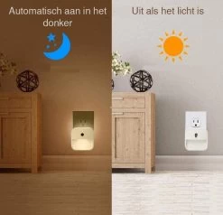 LED Nachtlampje Plugin/stopcontact – 2 Stuks Nachtlampje Met Dag/nacht Sensor – Werkt Op Stroom – Dimbaar -Warmlicht – Voor In De Baby/kinder Kamer - Vierkant -Babyartikelen Winkel 1200x1154 3