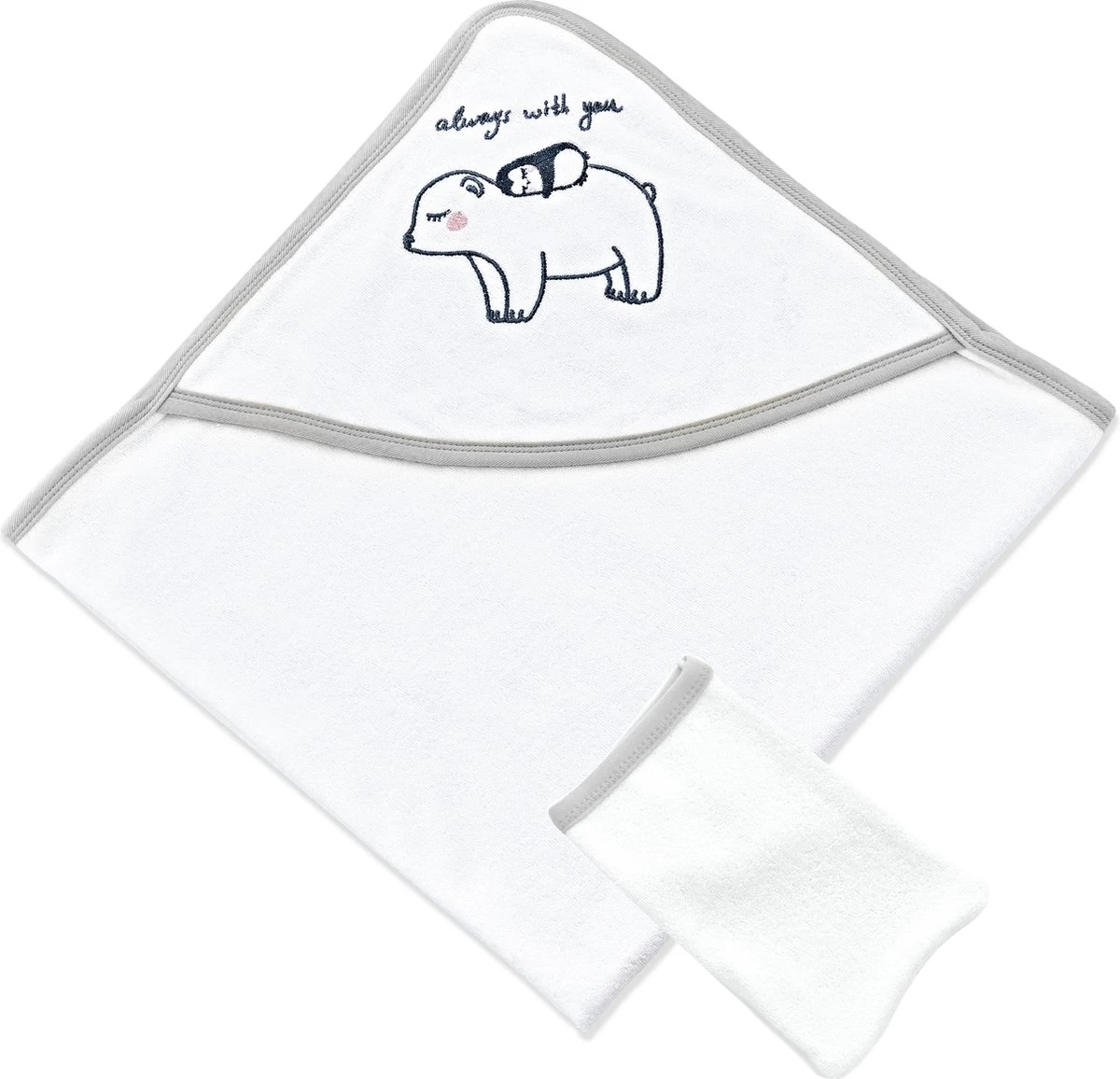 Badset + Standaard | Babyjem 6-delig Grijs IJsbeer Always With You 5 Badset + Standaard | Babyjem 6-delig Grijs IJsbeer Always With You - Afbeelding 5