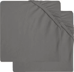 Jollein Baby Hoeslaken Boxmatras Jersey 75x95cm - Storm Grey - 2 Stuks -Babyartikelen Winkel 1200x1157 3