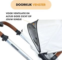 Deryan Evy Kinderwagen - Duo Kinderwagen - Uitbreidbaar - Inclusief Reiswieg - Creme -Babyartikelen Winkel 1200x1164