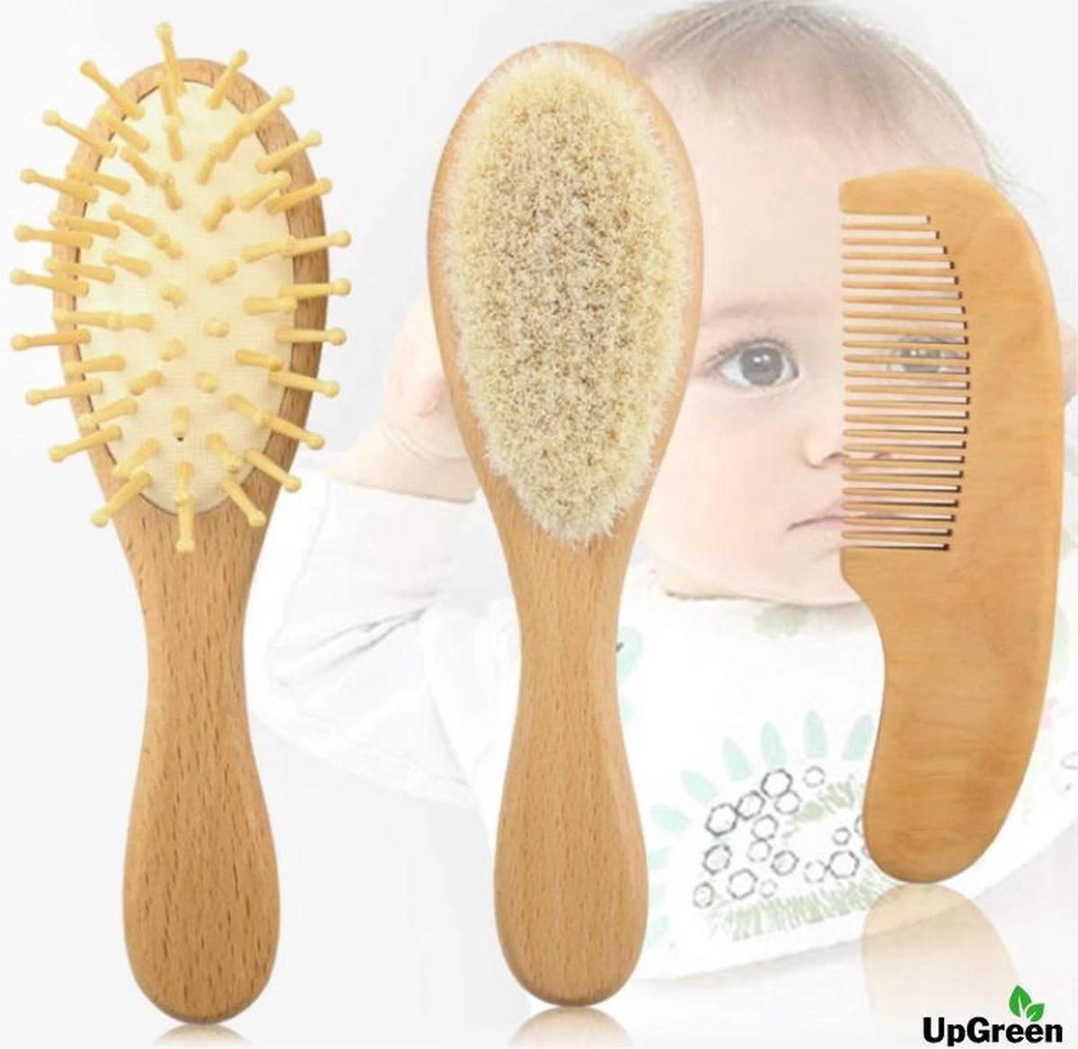 UpGreen® - Baby Verzorgingsset – Baby Borstel – Baby Borstel Set - Kraamcadeau – Baby Manicureset - Baby Verzorgingsproducten – Baby Borstel En Kam – Baby Kam – Baby Borstel Hout – Baby Haarborstel – Baby Borstel Geitenhaar 3 UpGreen® - Baby Verzorgingsset – Baby Borstel – Baby Borstel Set - Kraamcadeau – Baby Manicureset - Baby Verzorgingsproducten – Baby Borstel En Kam – Baby Kam – Baby Borstel Hout – Baby Haarborstel – Baby Borstel Geitenhaar - Afbeelding 3
