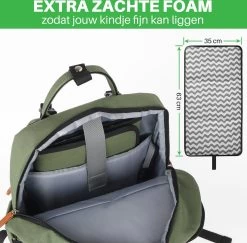 Brisby Slijtvaste Luiertas – Verzorgingstas – Met Buggymontage - Groen -Babyartikelen Winkel 1200x1179 2
