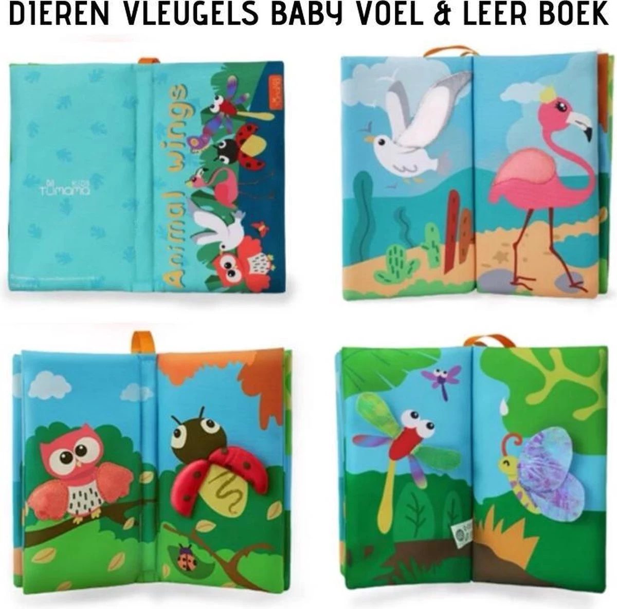 Tumama® Knisperboekje Baby Eerste Jaar “Dieren Vleugels“ Voelboekje - Sinterklaas Kerst Cadeau - Educatief Voel Knisper Boek Speelgoed 1 Tumama® Knisperboekje Baby Eerste Jaar “Dieren Vleugels“ Voelboekje - Sinterklaas Kerst Cadeau - Educatief Voel Knisper Boek Speelgoed