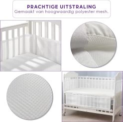 ADSafety - Baby Bed Omrander - Bedbumper - Hoofdbeschermer - Set Van 2 - 340x30cm & 160x30cm -Babyartikelen Winkel 1200x1187 5