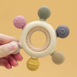 Merkloos Bijtring - Bijtspeelgoed - BPA Vrij - Siliconen - Baby Speelgoed - Roze -Babyartikelen Winkel 1200x1189