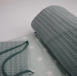 Bedomrander Monaco Groen Wafel Design - Bedbumper -Babyartikelen Winkel 1200x1191 8