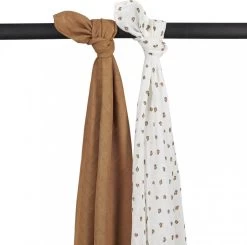Meyco Mini Panther Swaddle - 2-pack - Toffee - 120x120cm -Babyartikelen Winkel 1200x1192 8