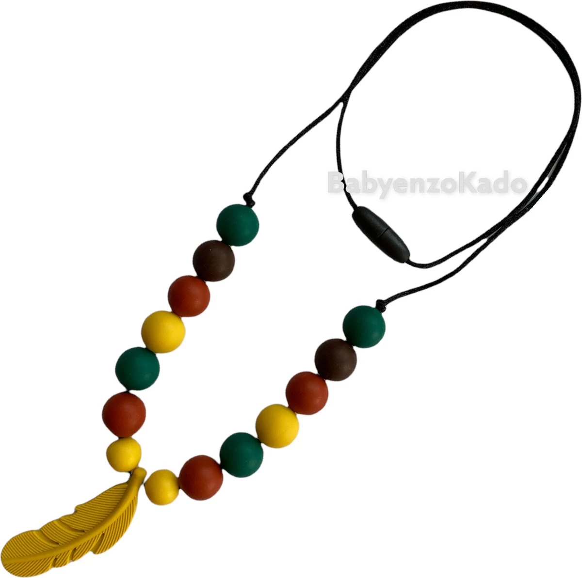 BabyenzoKado Jack Siliconen Bijtketting / Voedingsketting /mama Ketting 2 BabyenzoKado Jack Siliconen Bijtketting / Voedingsketting /mama Ketting - Afbeelding 2