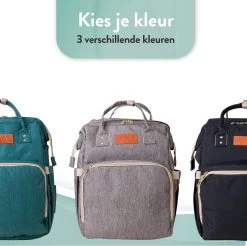 Luiertas Rugzak - Monx Luiertas Verzorgingstas Met Uitklapbaar Babybedje - Overzichtelijke Luierrugzak Extra Buggy En Kinderwagen Haken Inclusief Geïsoleerde Flessenhouder - Grijs -Babyartikelen Winkel 1200x1194 1
