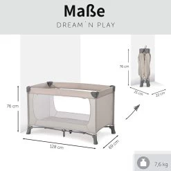 Hauck Dream N Play Campingbedje Set - Met Matras En Muggennet - Beige -Babyartikelen Winkel 1200x1199 5