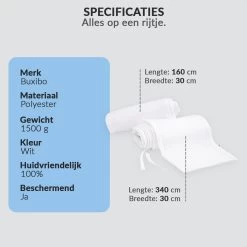 Buxibo - Baby Bed Omrander - Bedbumper - Hoofdbeschermer - Set Van 2 - 340x30cm & 160x30cm -Babyartikelen Winkel 1200x1200 1003