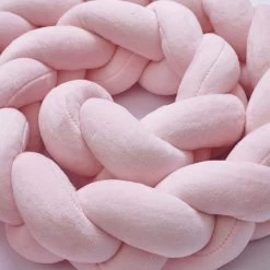 Buxibo Baby Bed Bumper - Baby Veiligheid/Hoofdbescherming/Bedbescherming - Multifunctionele Voedingskussen/Bedomrande/Boxomrander - 200CM - Roze -Babyartikelen Winkel 1200x1200 1012