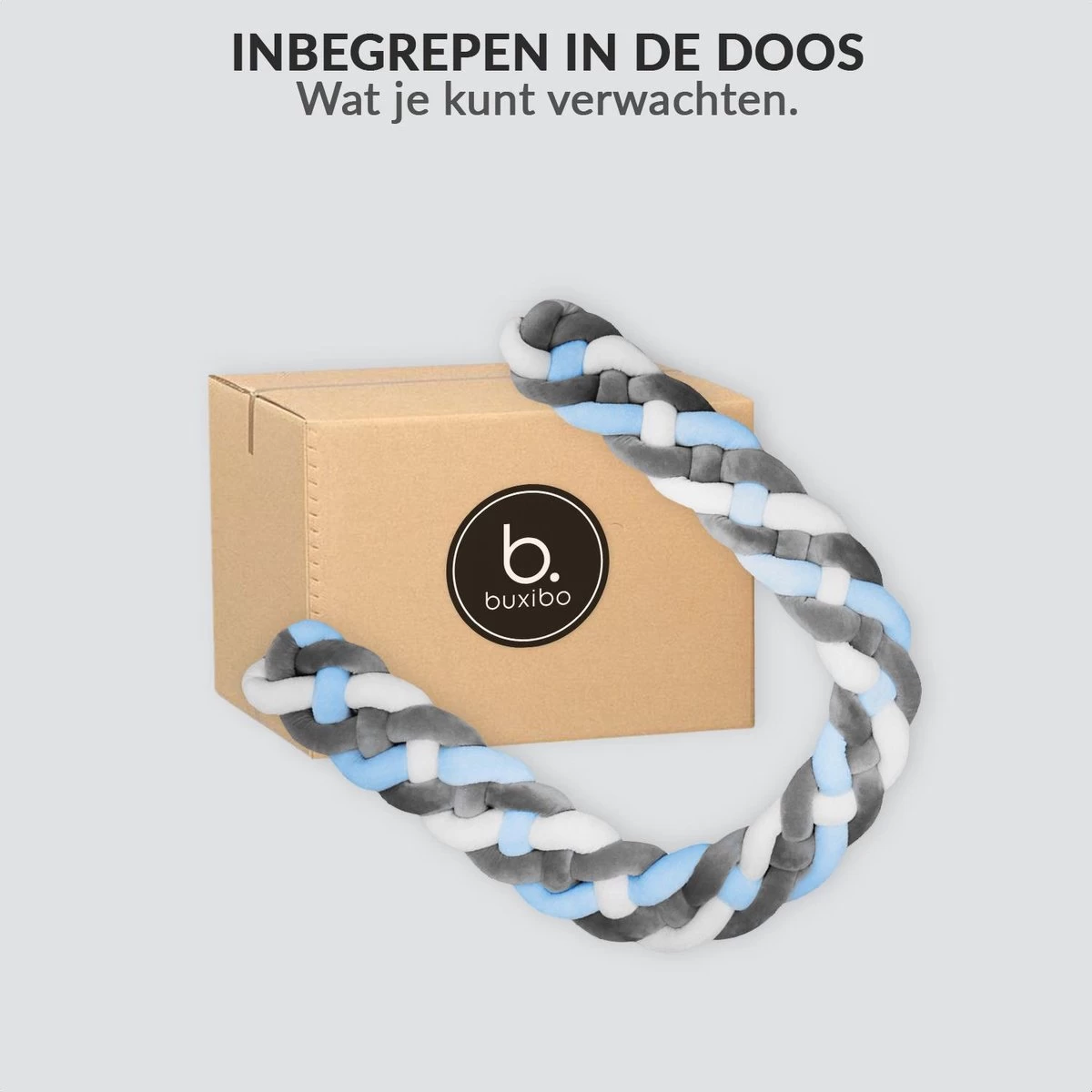 Buxibo Baby Bed Bumper - Baby Veiligheid/Hoofdbescherming/Bedbescherming - Multifunctionele Voedingskussen/Bedomrande/Boxomrander - 200CM - Blauw 7 Buxibo Baby Bed Bumper - Baby Veiligheid/Hoofdbescherming/Bedbescherming - Multifunctionele Voedingskussen/Bedomrande/Boxomrander - 200CM - Blauw - Afbeelding 7