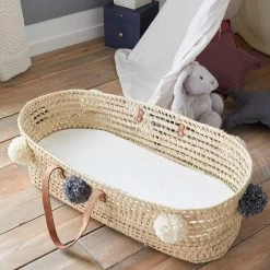 Bamboe Ovaal Matras - 72x32 Cm | Mozesmand - Kinderwagen - Wieg | Zacht Aanvoelend | 4 Cm Dik | Afneembare Hoes | Oeko-Tex® | EU-product -Babyartikelen Winkel 1200x1200 1076