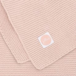 Jollein Baby Deken Ledikant Basic Knit 100x150cm - Pale Pink -Babyartikelen Winkel 1200x1200 1136
