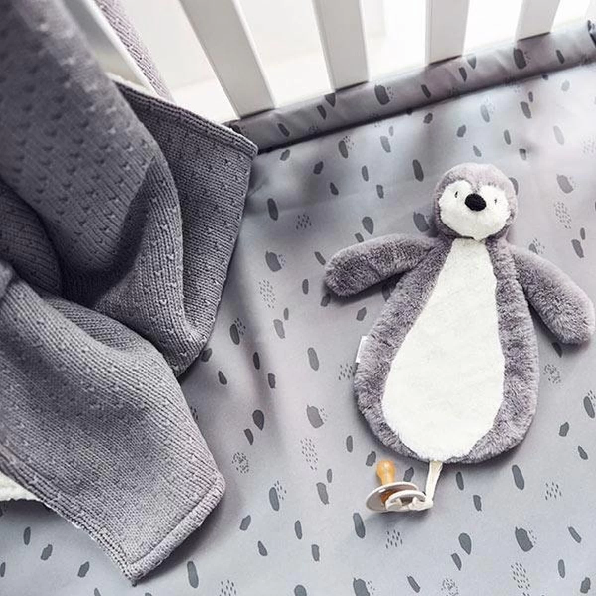 Jollein Baby Deken Ledikant 100x150cm Teddy Bliss Knit - Storm Grey 20 Jollein Baby Deken Ledikant 100x150cm Teddy Bliss Knit - Storm Grey - Afbeelding 20