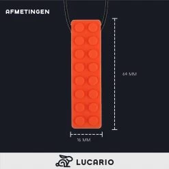 Bijtketting - Kauwketting | Bouwblokje Patroon Oranje -Babyartikelen Winkel 1200x1200 117