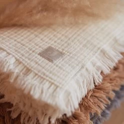 Jollein Baby Deken Ledikant 120x120cm Muslin Fringe - Ivory -Babyartikelen Winkel 1200x1200 1174