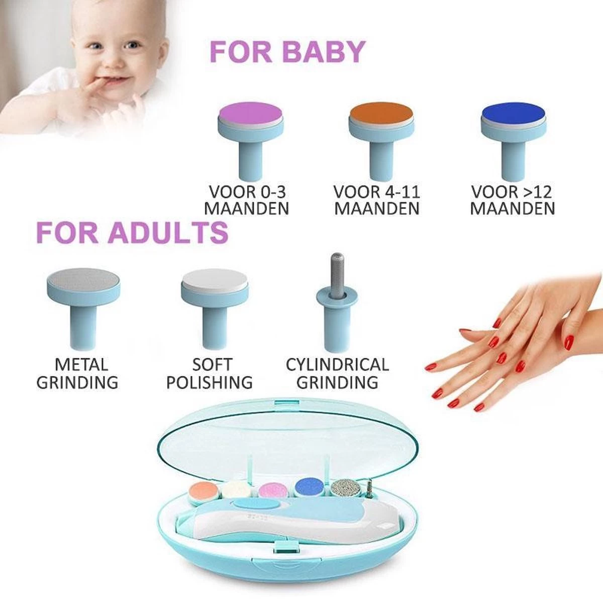 Merkloos Electrische Baby Nagelknipper Nagelschaartje Nagelvijl Nageltrimmer Nagelsetje - Veilig En Zacht - Voor Baby En Volwassenen - Ultra Stil (slapend Knippen) - Draadloos 1 Merkloos Electrische Baby Nagelknipper Nagelschaartje Nagelvijl Nageltrimmer Nagelsetje - Veilig En Zacht - Voor Baby En Volwassenen - Ultra Stil (slapend Knippen) - Draadloos
