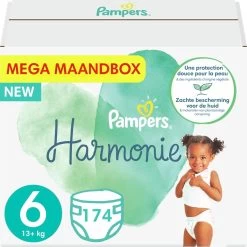 PampersĀ® Pampers - Harmonie Pure - Maat 6 - Mega Maandbox - 174 Luiers