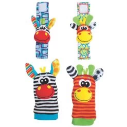 Playgro Pols- En Voetrammelaarset Zebra & Giraf - Set Van 4 Stuks, 2 Polsbandjes En 2 Rammelsokjes -Babyartikelen Winkel 1200x1200 123