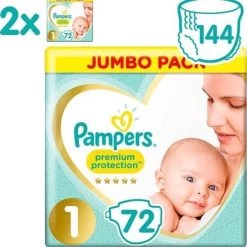 PampersĀ® Pampers Premium Protection Luiers - Maat 1 (2-5 Kg) - 144 Stuks - Maandbox