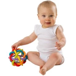 Playgro Buigbare Bendy Ball - Grijp- En Bijtspeelgoed - Incl Rammelaar - Activiteitenbal -Babyartikelen Winkel 1200x1200 138