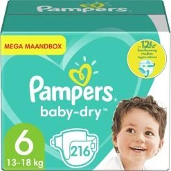 Pampers® Pampers - Baby Dry - Maat 6 - Mega Maandbox - 216 Luiers