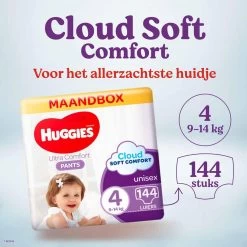 Huggies Luierbroekjes - Maat 4 (9 Tot 14 Kg) - Ultra Comfort - Unisex - 144 Stuks - Maandbox -Babyartikelen Winkel 1200x1200 1436