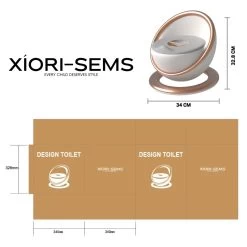 XIORI-SEMS - Plaspotje - Potje Peuter - Potje - WC Verkleiner - WC Potje Peuter - Toilet - Zindelijkheid - Toilettrainer - Wit Met Goud - Design - Jongens En Meisjes - Kraamcadeau – Kraamvisite – Babyshower – Verjaardag - Cadeau - Potje Goud -Babyartikelen Winkel 1200x1200 1506