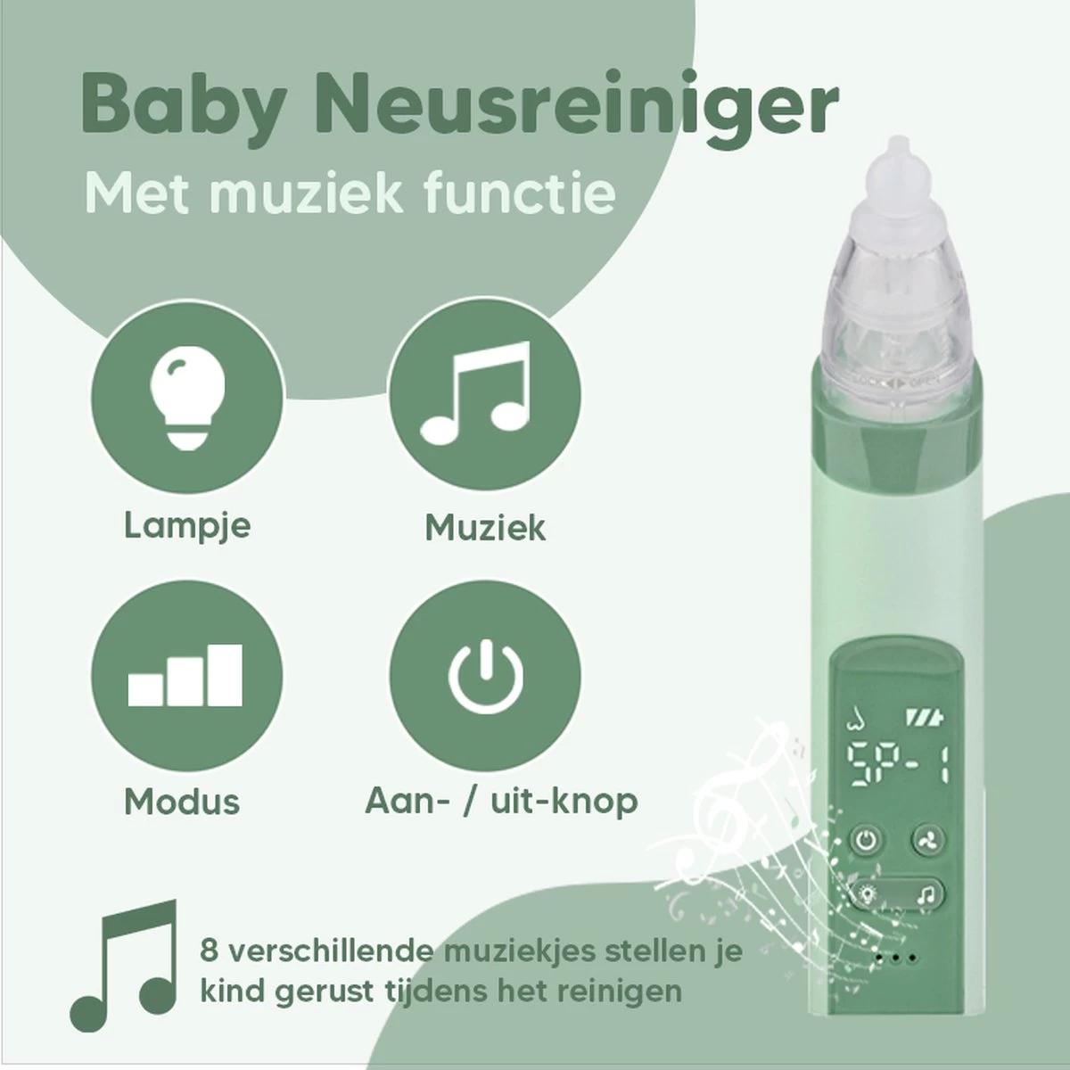 Hunnybunny® Elektrische Neusreiniger Voor Baby’s Met Muziek En Licht – Neuspeer - Aspirator - Neuszuiger - USB-compatibel 3 Hunnybunny® Elektrische Neusreiniger Voor Baby’s Met Muziek En Licht – Neuspeer - Aspirator - Neuszuiger - USB-compatibel - Afbeelding 3