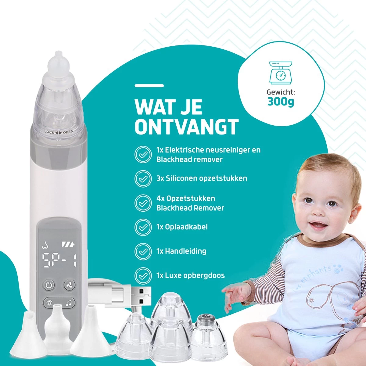 Hoy En Dia Neusreiniger Baby Snoetenpoetsers – Elektrische Neuszuiger En Blackhead Remover- Neuspeer Met USB - Muziek 8 Hoy En Dia Neusreiniger Baby Snoetenpoetsers – Elektrische Neuszuiger En Blackhead Remover- Neuspeer Met USB - Muziek - Afbeelding 8