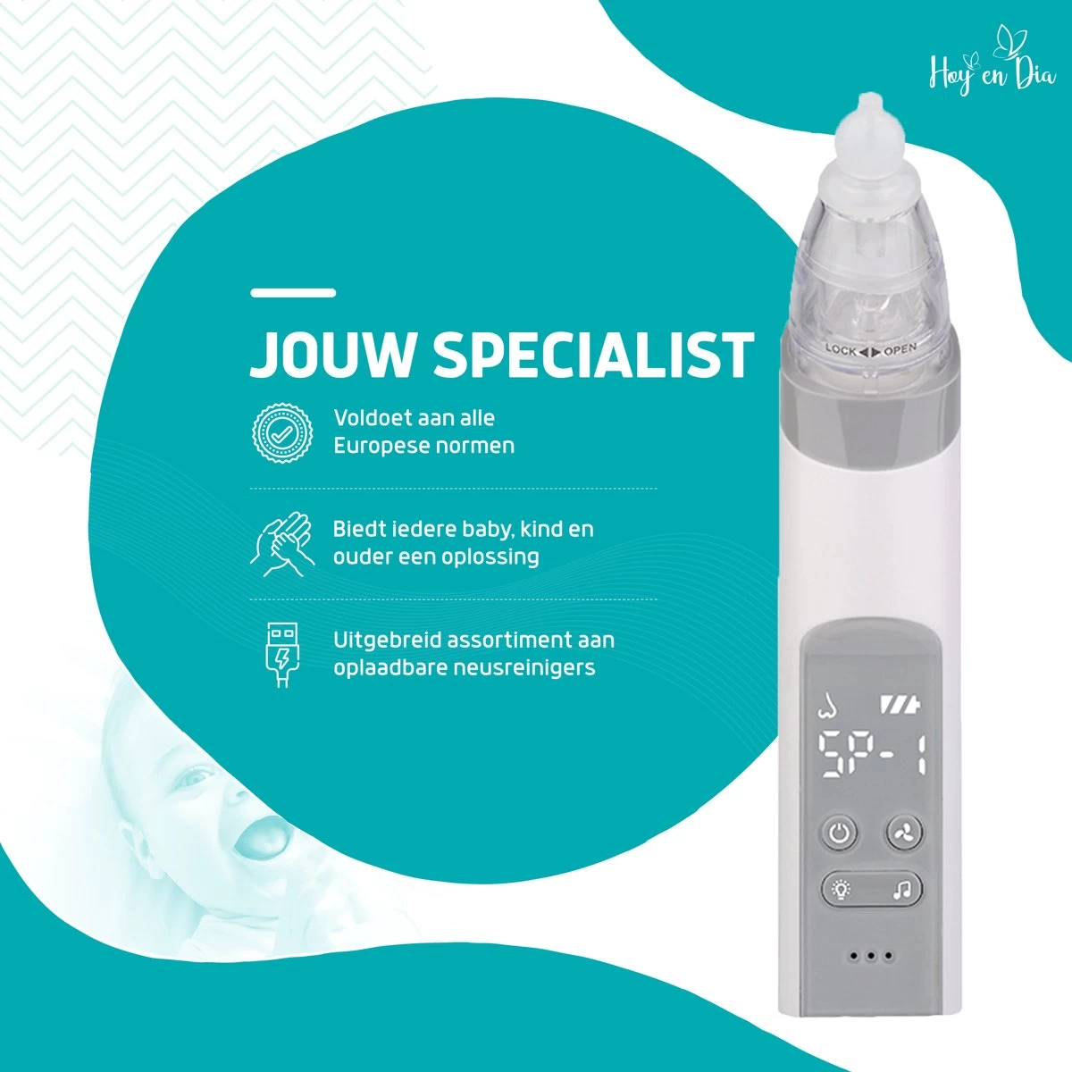 Hoy En Dia Neusreiniger Baby Snoetenpoetsers – Elektrische Neuszuiger En Blackhead Remover- Neuspeer Met USB - Muziek 10 Hoy En Dia Neusreiniger Baby Snoetenpoetsers – Elektrische Neuszuiger En Blackhead Remover- Neuspeer Met USB - Muziek - Afbeelding 10