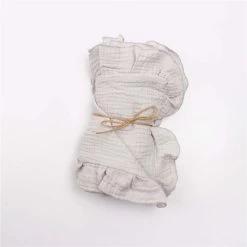 Hydrofiele Doek XL - 120x120 Cm - Ruffle Grijs - Inbakerdoek - Swaddle Doek -Babyartikelen Winkel 1200x1200 1867