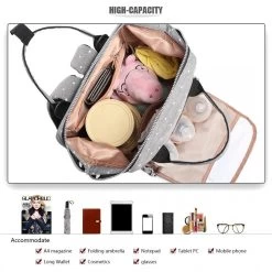 Miss Lulu Luier- En Verzorgingstas Rugzak - Grijs (E6705 D2-GY) -Babyartikelen Winkel 1200x1200 231