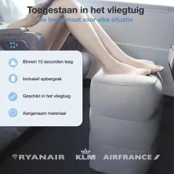 Merkloos Vliegtuigbedje - Opblaasbare Voetensteun - Reiskussen Vliegtuig - 3 Standen -Babyartikelen Winkel 1200x1200 246