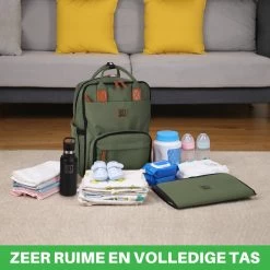 Brisby Slijtvaste Luiertas – Verzorgingstas – Met Buggymontage - Groen -Babyartikelen Winkel 1200x1200 253