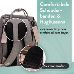 Luiertas Rugzak - Monx Luiertas Verzorgingstas Met Uitklapbaar Babybedje - Overzichtelijke Luierrugzak Extra Buggy En Kinderwagen Haken Inclusief Geïsoleerde Flessenhouder - Grijs -Babyartikelen Winkel 1200x1200 309