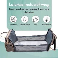 Luiertas Rugzak - Monx Luiertas Verzorgingstas Met Uitklapbaar Babybedje - Overzichtelijke Luierrugzak Extra Buggy En Kinderwagen Haken Inclusief Geïsoleerde Flessenhouder - Grijs -Babyartikelen Winkel 1200x1200 318