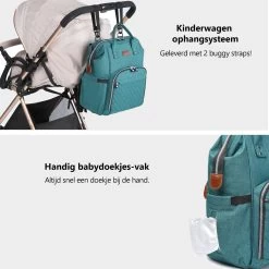 Miss Lulu Luiertas Rugzak - Inclusief Buggy En Kinderwagen Haken - Groen (E6705 GN) 20 Miss Lulu Luiertas Rugzak - Inclusief Buggy En Kinderwagen Haken - Groen (E6705 GN) -Babyartikelen Winkel 1200x1200 342