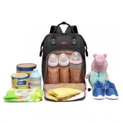 Miss Lulu Luiertas Rugzak - Inclusief Buggy En Kinderwagen Haken - Zwart (E6705 BK) -Babyartikelen Winkel 1200x1200 350