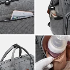 Miss Lulu Luiertas Rugzak - Inclusief Buggy En Kinderwagen Haken - Zwart (E6705 BK) -Babyartikelen Winkel 1200x1200 352