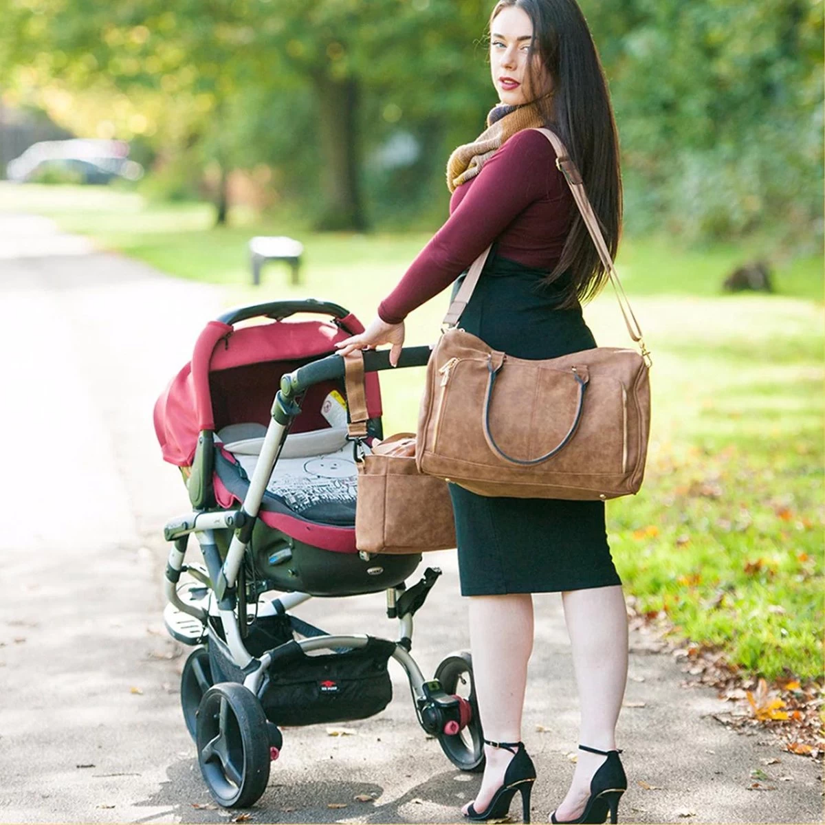 Miss Lulu Luier- En Verzorgingstas – Luiertas Set – Afneembare Draagtas - Duurzaam En Stijlvol – Bruin - Premium Kwaliteit- Grote Capaciteit - Unisex/Jongens/Meisjes (LT6638 BN) 5 Miss Lulu Luier- En Verzorgingstas – Luiertas Set – Afneembare Draagtas - Duurzaam En Stijlvol – Bruin - Premium Kwaliteit- Grote Capaciteit - Unisex/Jongens/Meisjes (LT6638 BN) - Afbeelding 5