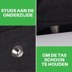 Brisby Slijtvaste Luiertas - Verzorgingstas Groot -Zwart - Inclusief Verschoonmatje - Isoleervakken - Fopspeen Houder - Makkelijk Te Bevestigen Aan De Kinderwagen -Babyartikelen Winkel 1200x1200 419