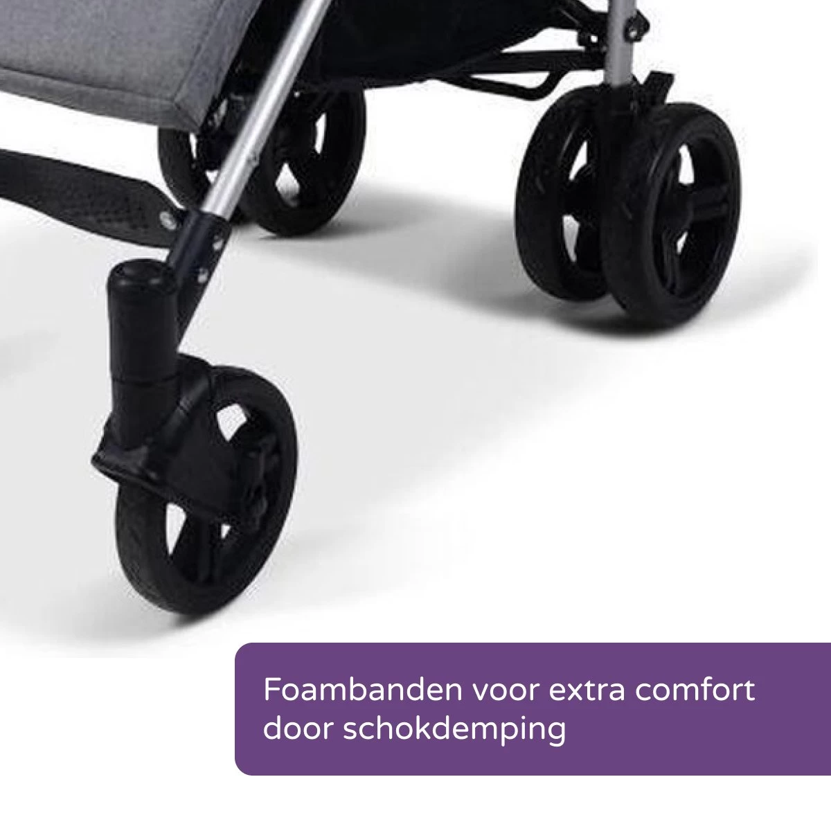 Prénatal Luxe Buggy – Kinderwagen Met Boodschappenmand En Zonneklep - Verstelbare Wandelwagen – Inklapbaar Met 1 Hand - Plooibuggy Grijs 8 Prénatal Luxe Buggy – Kinderwagen Met Boodschappenmand En Zonneklep - Verstelbare Wandelwagen – Inklapbaar Met 1 Hand - Plooibuggy Grijs - Afbeelding 8
