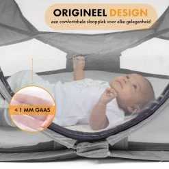 Deryan Baby Luxe Campingbedje – Inclusief Zelfopblaasbare Matras - Zwart -Babyartikelen Winkel 1200x1200 583