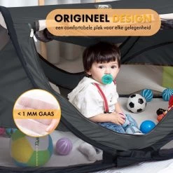 Deryan Peuter Luxe Campingbedje – Inclusief Zelfopblaasbare Matras - Zwart -Babyartikelen Winkel 1200x1200 586