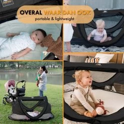 Deryan Peuter Luxe Campingbedje – Inclusief Zelfopblaasbare Matras - Zwart -Babyartikelen Winkel 1200x1200 587