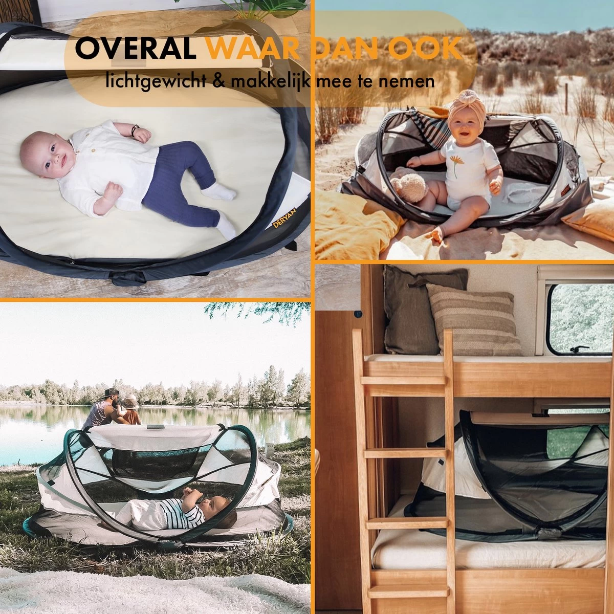 Deryan Baby Luxe Campingbedje – Inclusief Zelfopblaasbare Matras - Cream 6 Deryan Baby Luxe Campingbedje – Inclusief Zelfopblaasbare Matras - Cream - Afbeelding 6